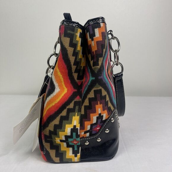 Cleto Concealed Carry Purse Shoulder Bag Protection Aztec Geometric Boho Artsy - Picture 7 of 13